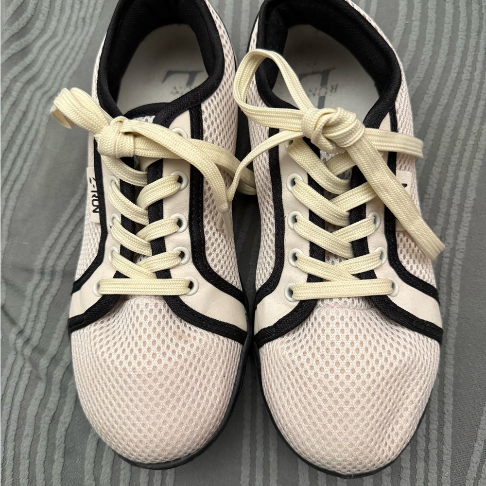 Women's Cream and Black Sneakers